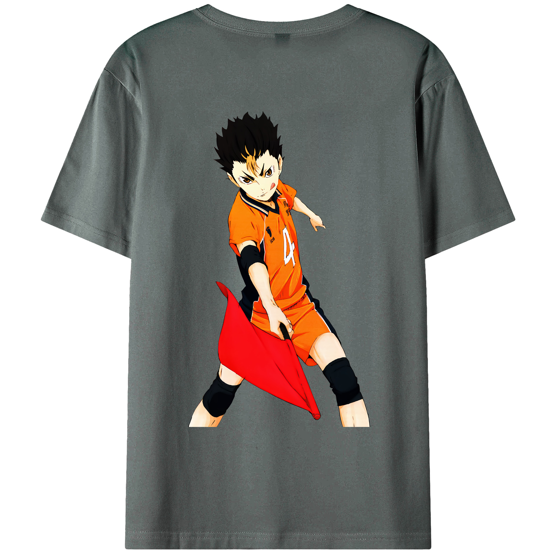 （画像用） ハイキュー!! Haikyu!! 綿100％ メンズ半袖Tシャツ（バックプリント） 通気性